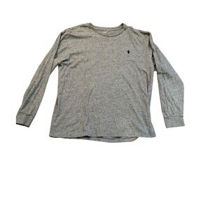 Polo Ralph Lauren Men Large Long Sleeve T-Shirt Heather Gray Pony Logo Crew Neck